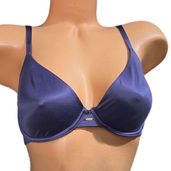 Victoria’s Secret Supersoft Satiny Fabulous unlined semi demi bra purple - Picture 4 of 6
